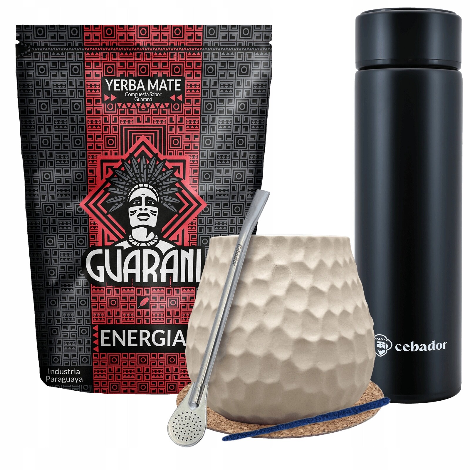 Sada Yerba Mate Verde Mate Ashwagandha Led termoska Tykev a Bombilla 500 g