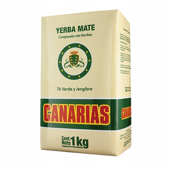 Yerba Mate Canarias Te Verde y Jengibre 1 kg 1000 g