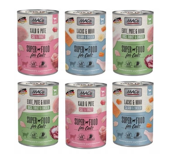 MAC's 6 x 400 g MIX Chutí Mokré krmivo pro kočky