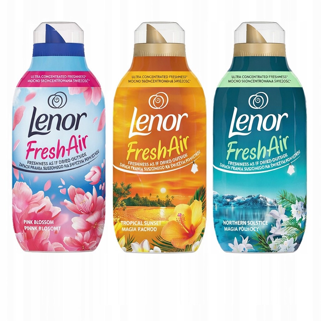 Sada oplachovacích přípravků Lenor Fresh Air Efect mix 160 praní 2x770 ml 1x700 ml