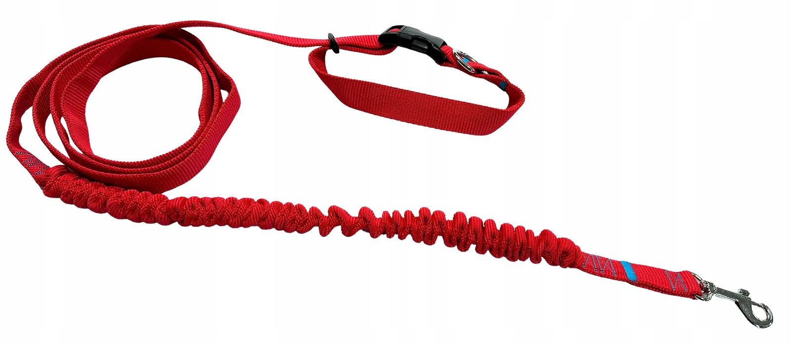 Vodítko pro psa s tlumičem 480 cm Červená Nastavitelná HandsFree Vyrobeno v P