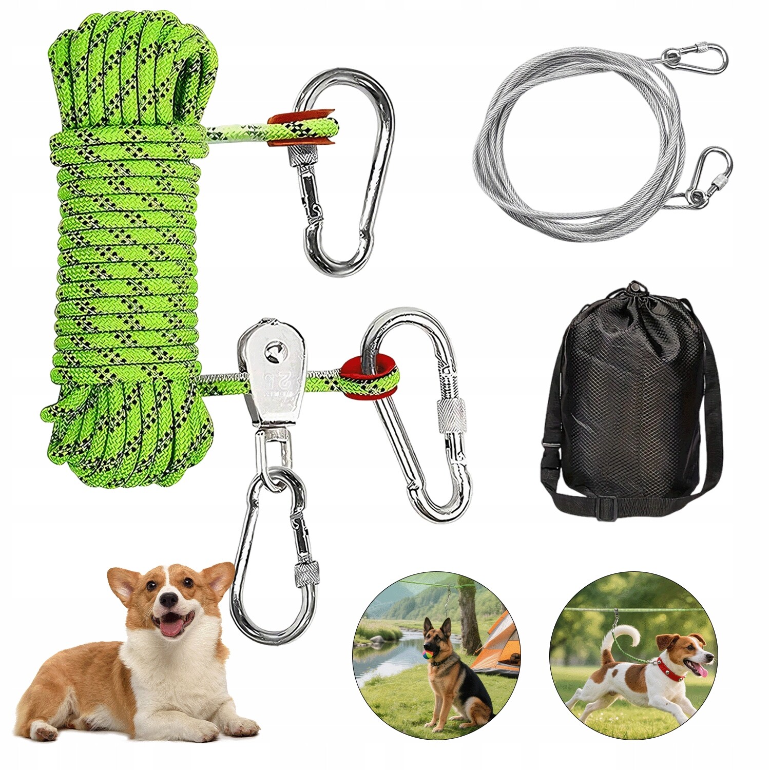 Profesionální Vodítko Pro Velkého Psa S Rolovacím Zámkem Odolná Proti Zamotání