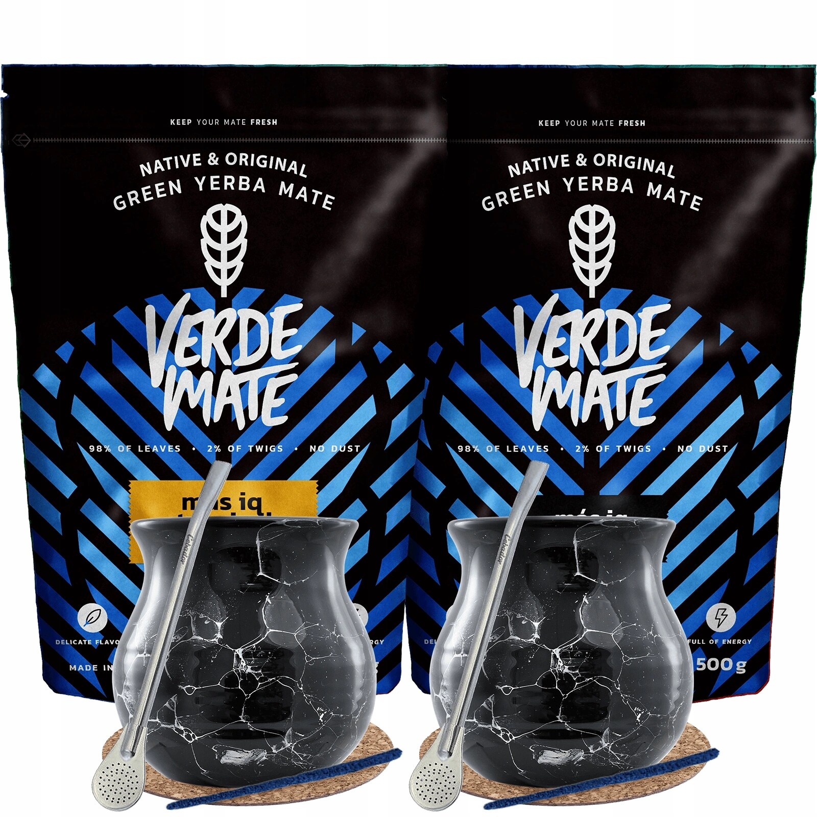Sada Yerba Mate Verde Mate 2x tykva a 2x bombilla 2x500g Pro Dva