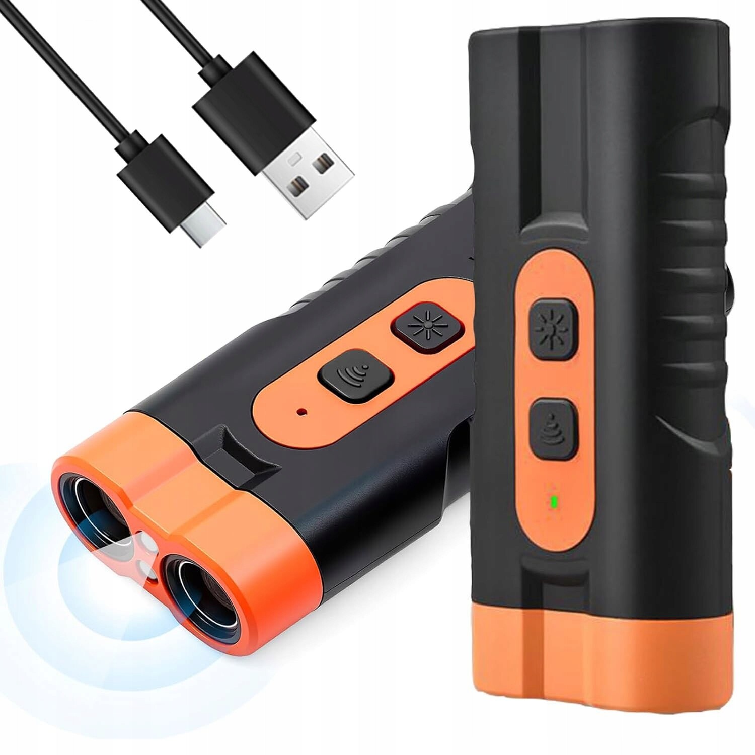 Ultrazvukový odpuzovač psů proti štěkání s Led svítilnou 9 m