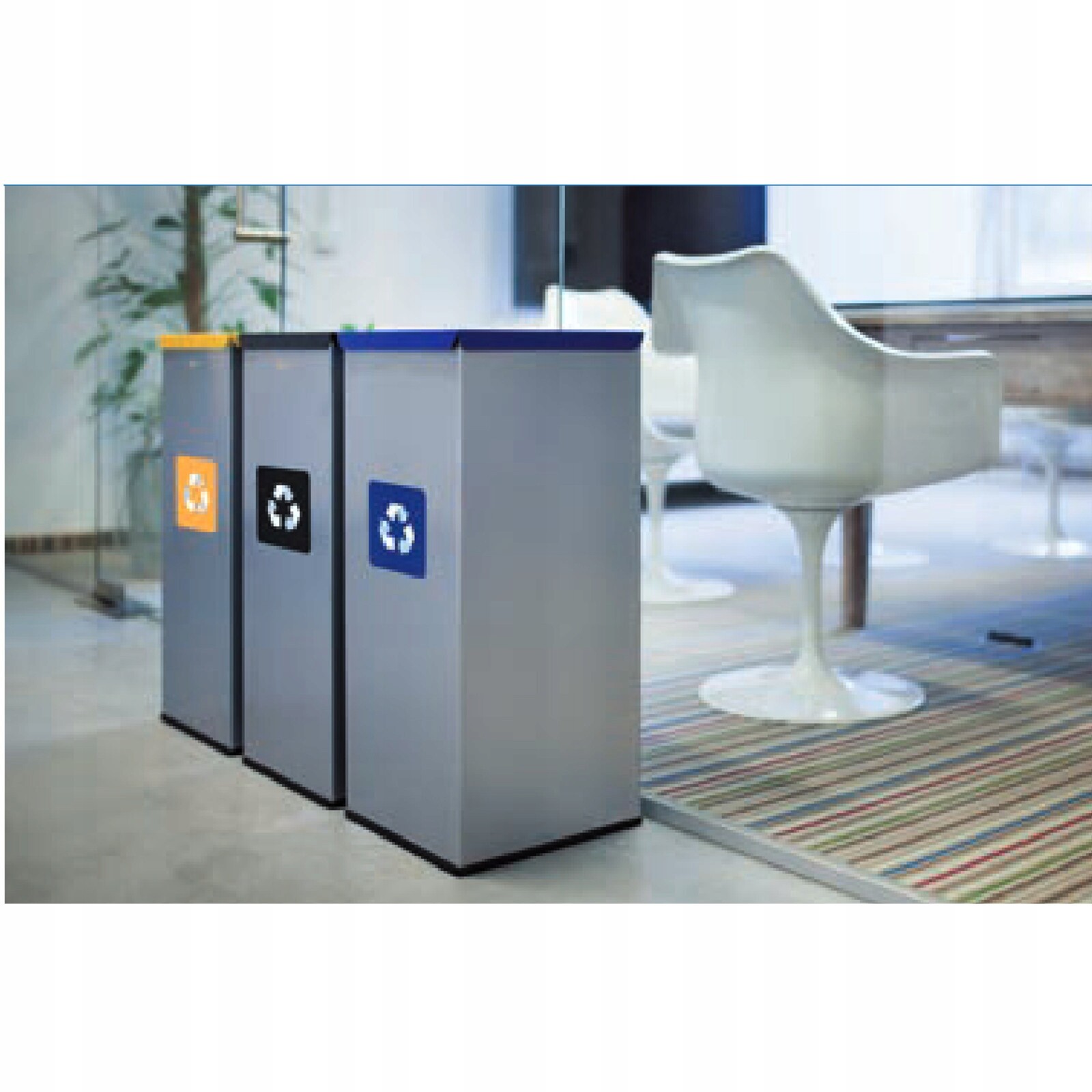 Kovový Koš Na Třídění Odpadků, Kovový Kryt, Červená Kancelářská Barva