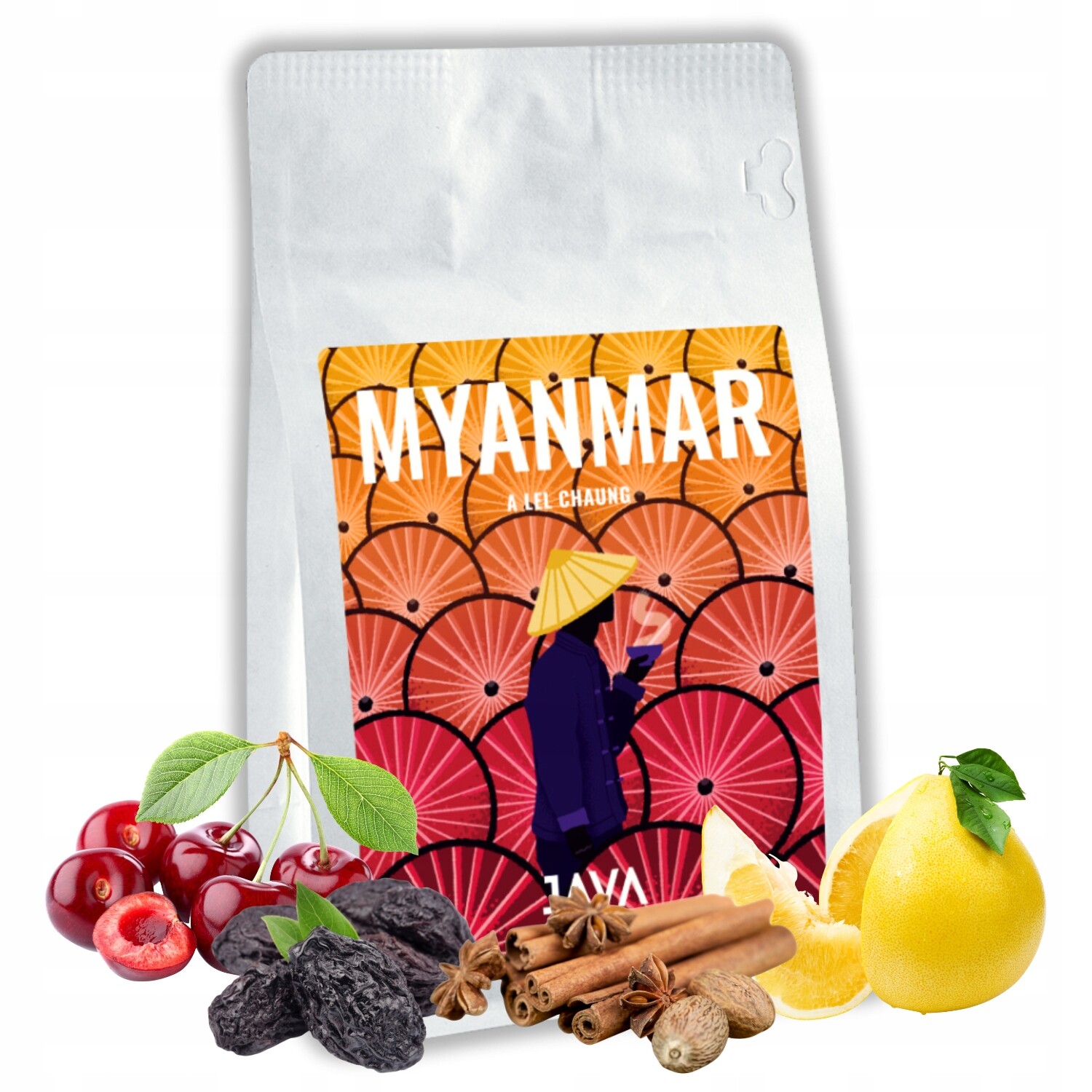 Káva zrnková Mjanma A Lel Chaung 500 g, čerstvá, světle pražená, 100% Arabica