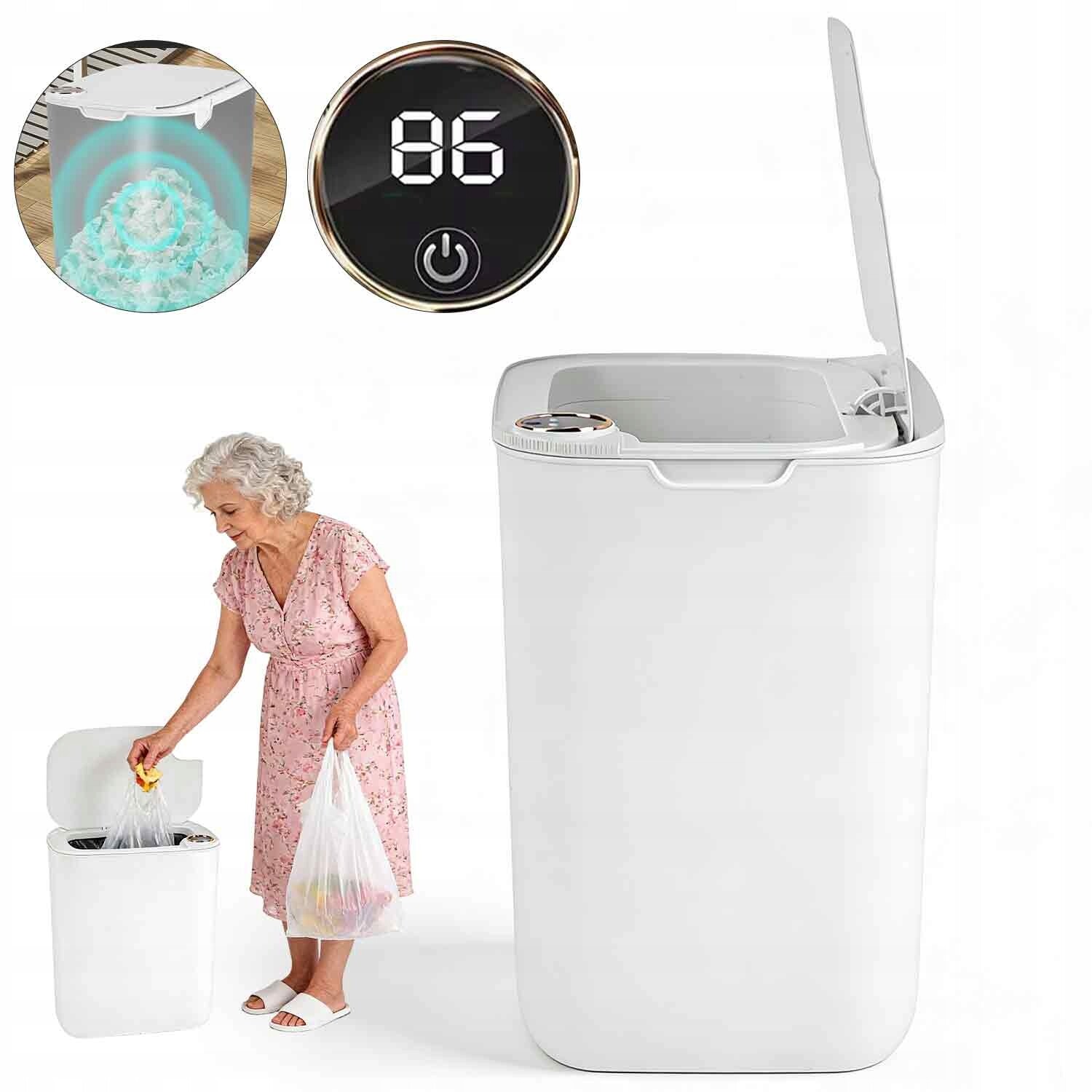 odpadkový koš s pohybovým senzorem 18 l do kuchyně i kanceláře