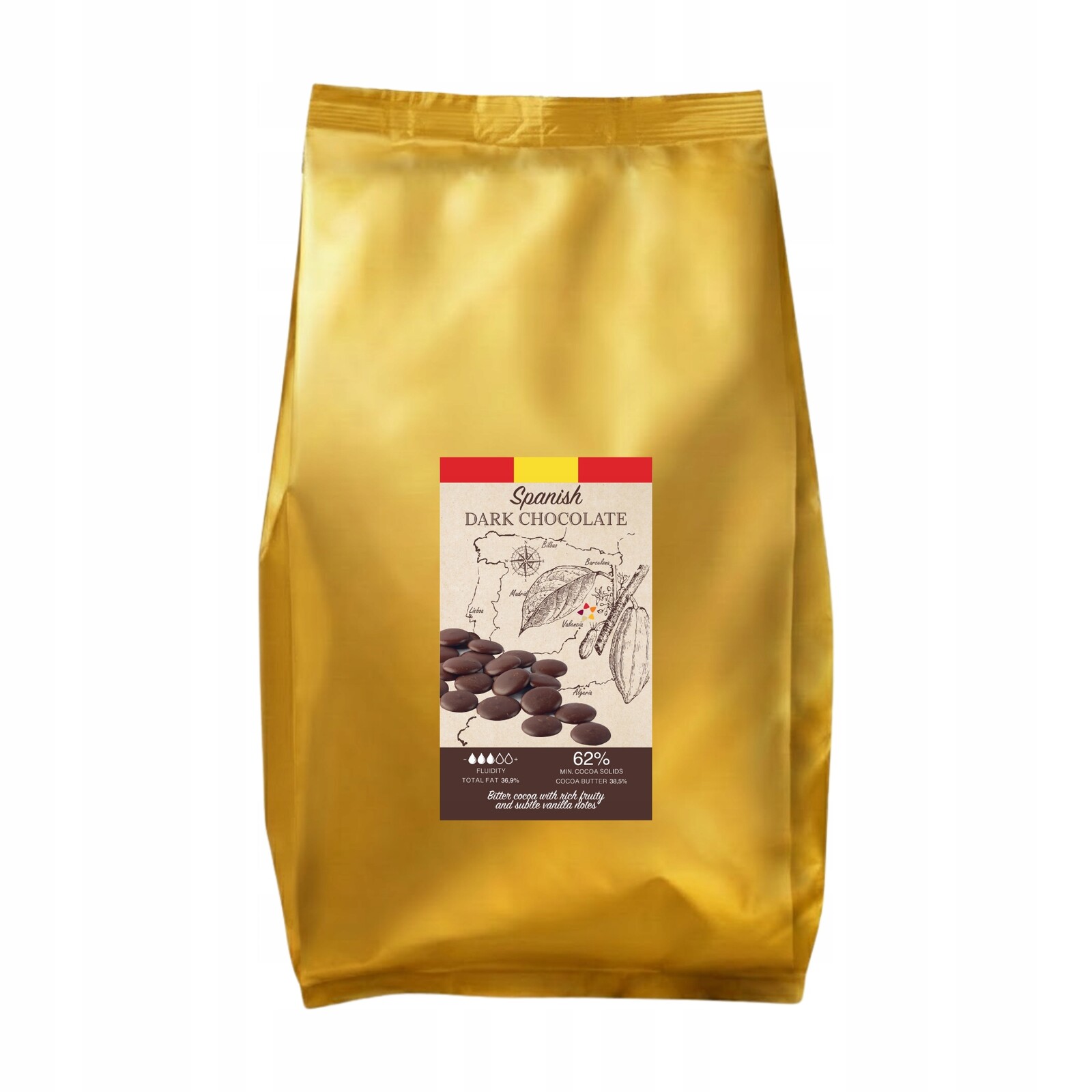 Čokoláda Španělská dezertní 62% kakao Cacao Mill 5 kg