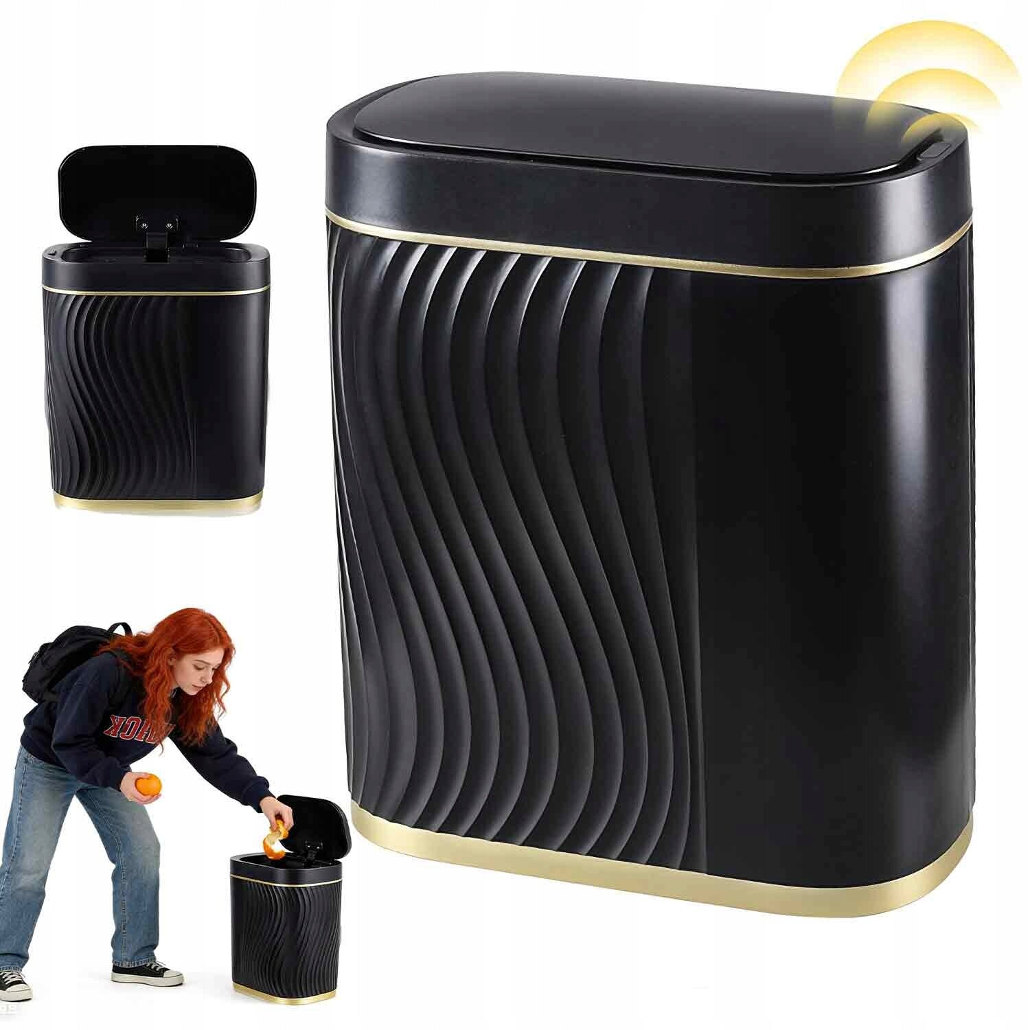 odpadkový koš s bezdotykovým senzorem 8 l, automatický do koupelny i domácnosti