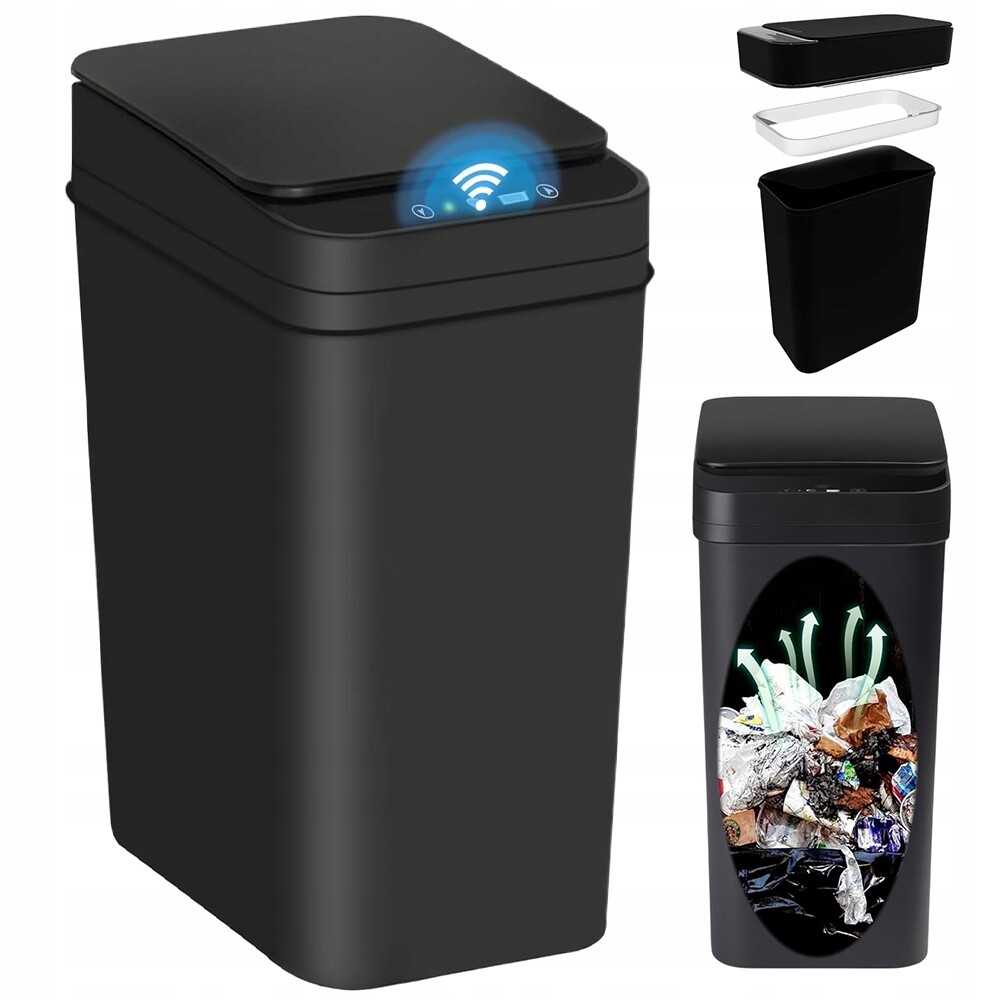 Bezdotykový Senzorový Koš 12 L S Automatickým Otevíráním Do Koupelny A Kanceláře