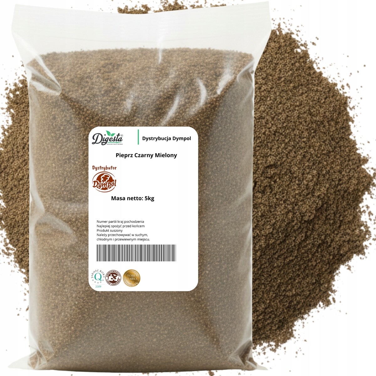 Pepř Černý Mletý Přírodní Velmi Aromatický Kvalita Premium 5 kg