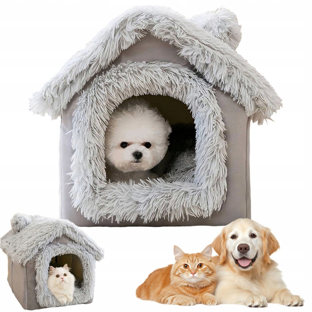 Pelíšek s pp bavlnou pro malá zvířata s odnímatelnou podložkou