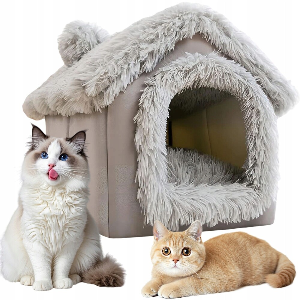 Měkký dům Pro Kočky Útulné Pelíšek Budka Pro Kočky Psa Teplé v zimě
