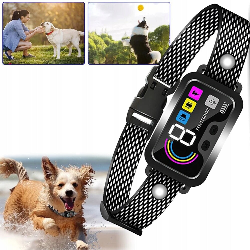 Bezdrátový Protištěkací Obojek, Barevný Displej, Rychlé Nabíjení