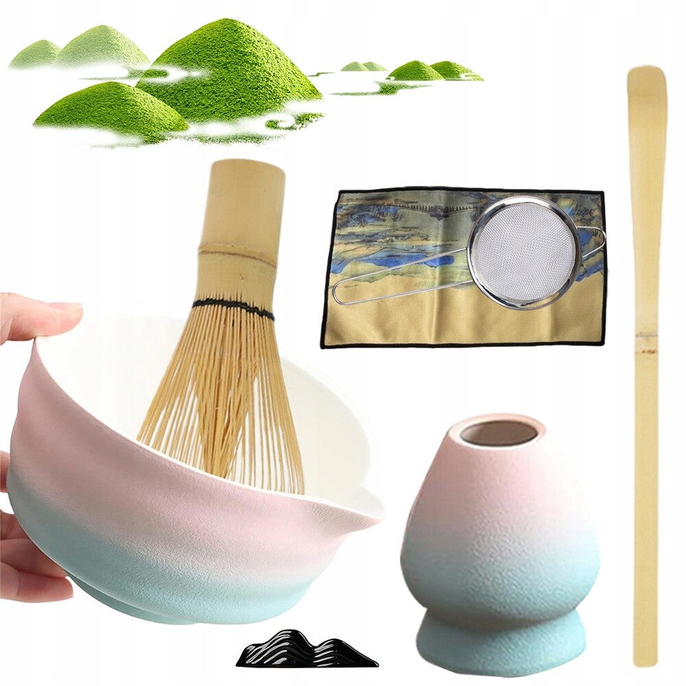 Sada na čaj Matcha s bambusovou metličkou pro začátečníky
