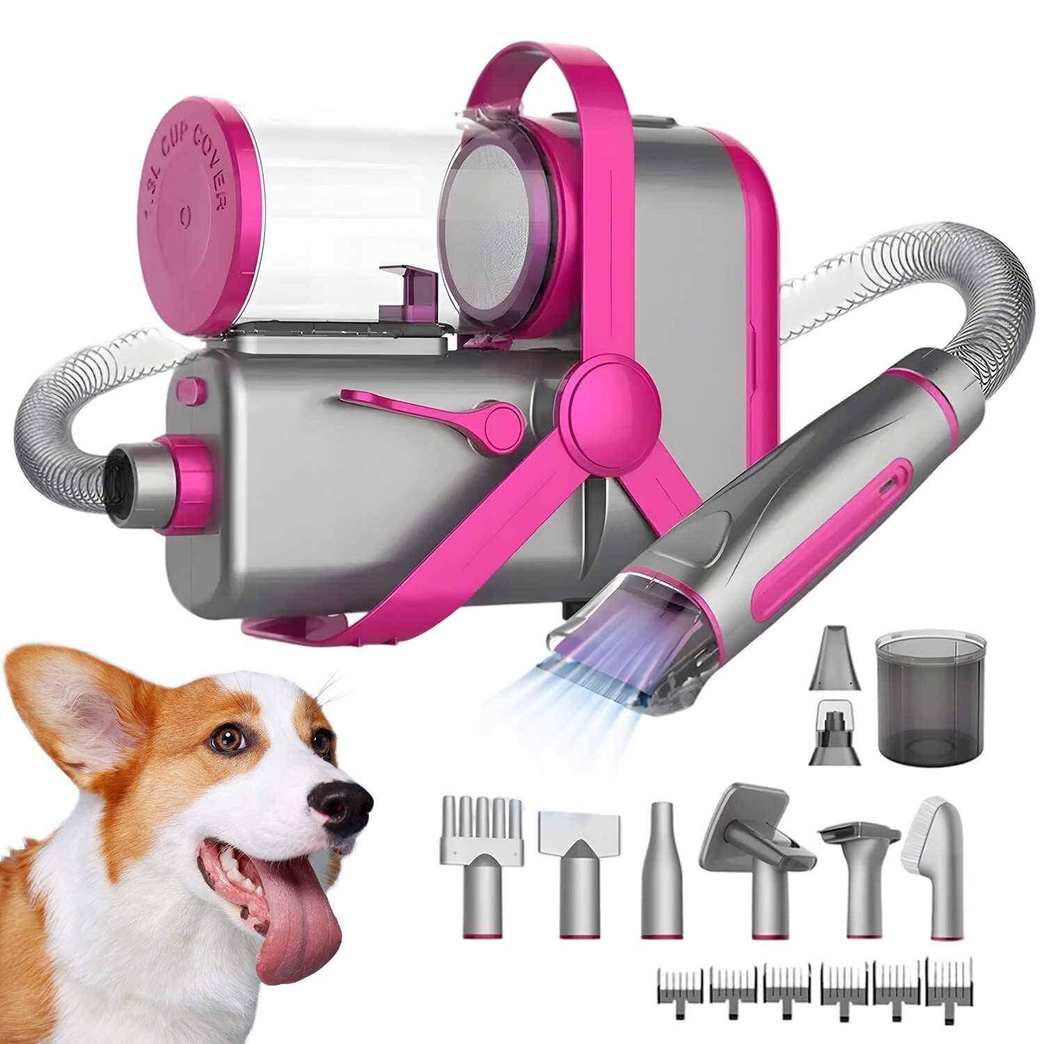 Masírovačka Na Stříhání Zvířat 6V1 Zastřihovač Sušička Sání Tichá