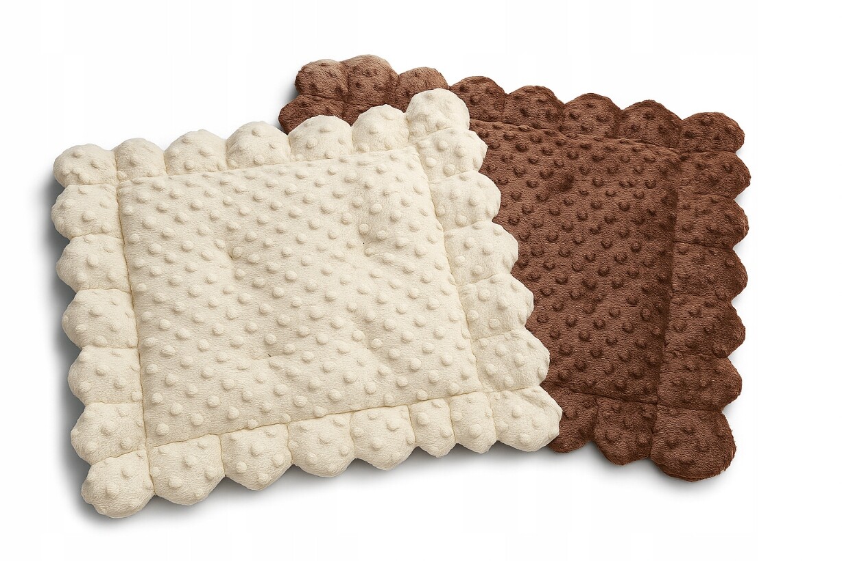 Kraina Tuptusia Sada dvou polštářků na sušenky z minky 40 x 50 cm