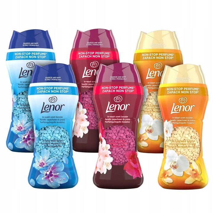 XXL sada Lenor vonných perliček na praní MIX vůní 6 x 195 g