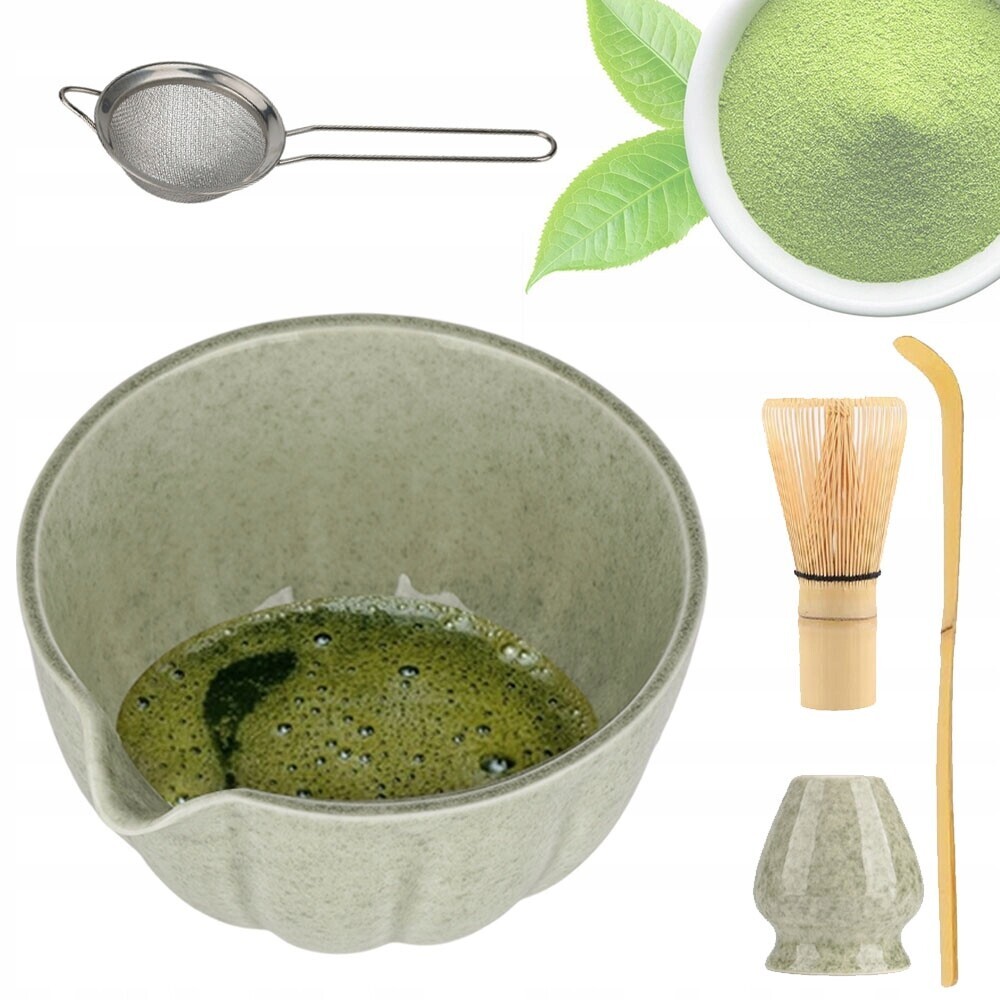 Sada na čaj Matcha 5dílná z bambusu pro přípravu čaje, snadné čištění