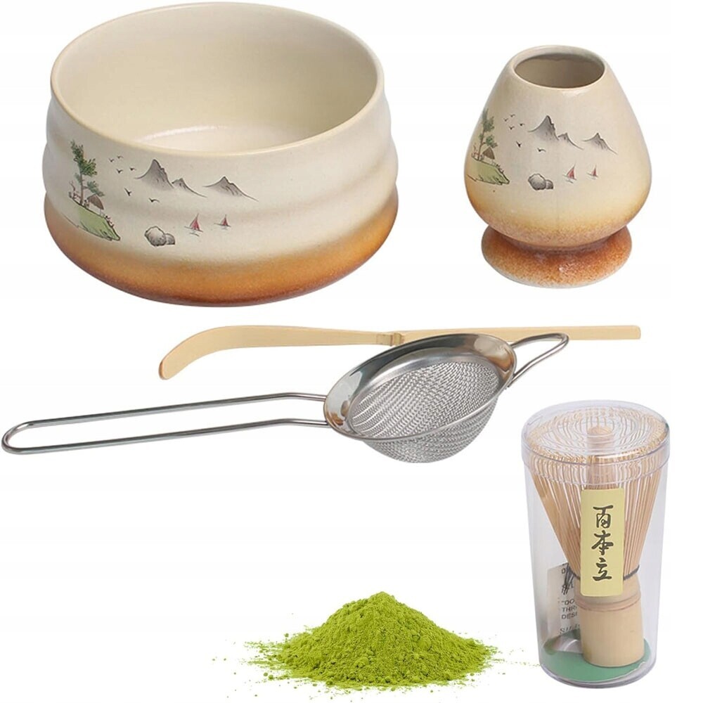 Sada na čaj Matcha Keramická Kompletní Obřadní Vzor Dárek