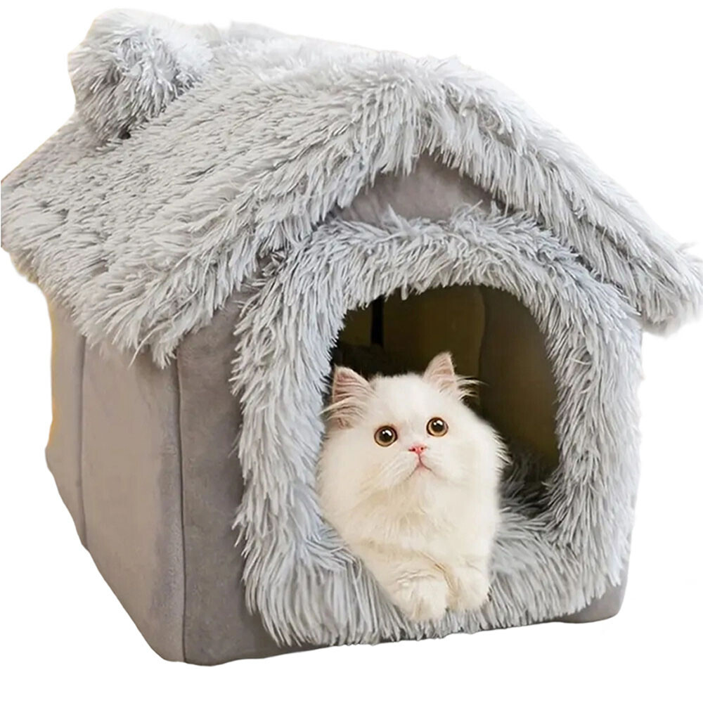 Pelíšek Pro Kočky Budka Domeček Měkké Potah Plyšová Polštář pro psa