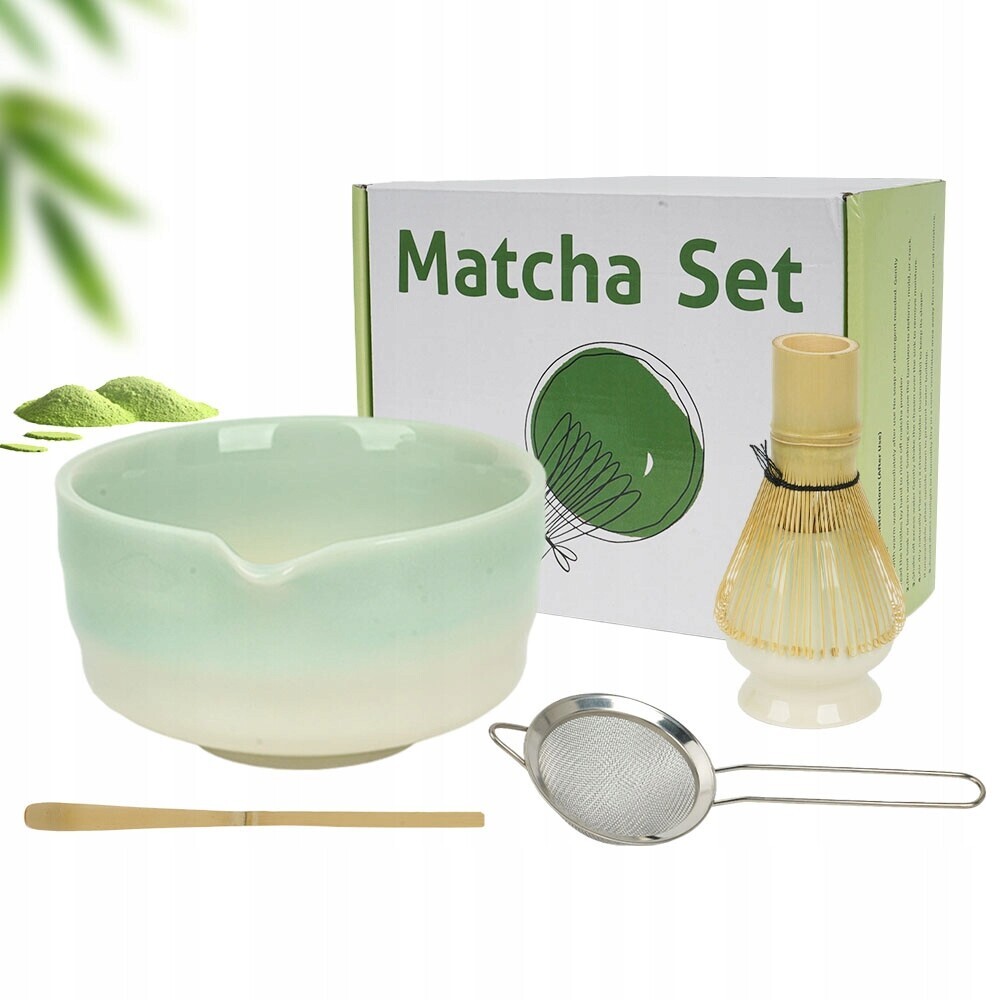 Sada na čaj Matcha v japonském stylu Keramika Gradient Zelená 5 Ele