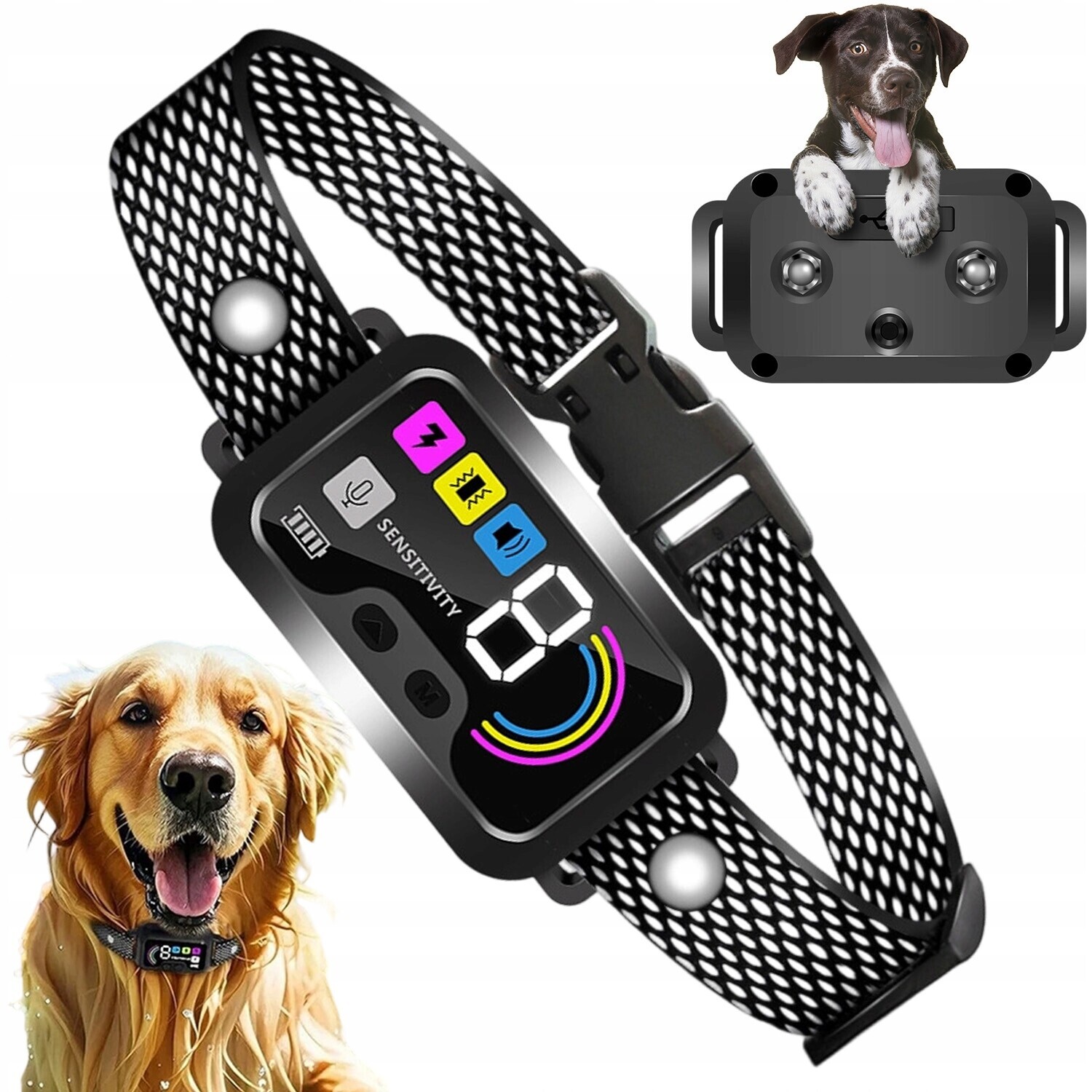 Bezdrátový Protištěkací Výcvikový Obojek Pro Psa S Citlivým Mikrofonem