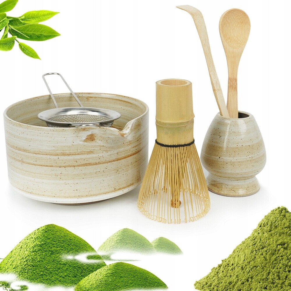 Kompletní 6-dílná keramická sada Matcha, ideální jako Dárek