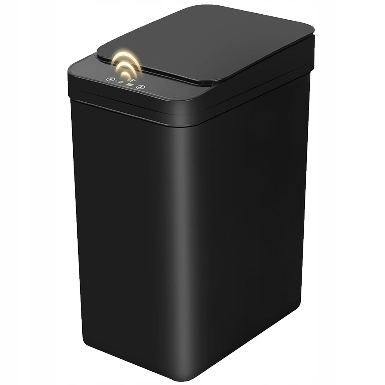 Bezdotykový Odpadkový Koš 12 l s víkem a senzorem tiché koupelny, černý