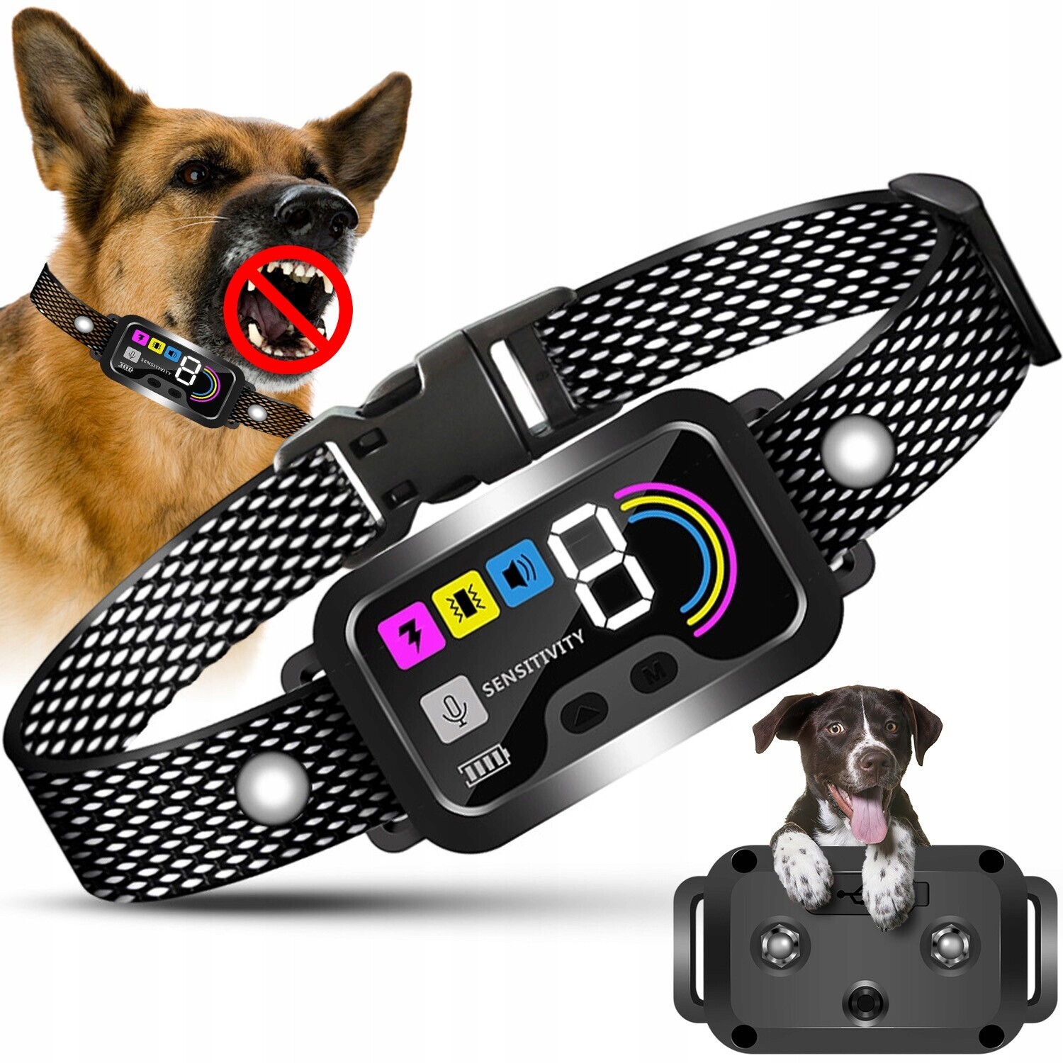 Automatický Protištěkací Výcvikový Obojek S 8 Úrovněmi A Displejem 30-60 CM