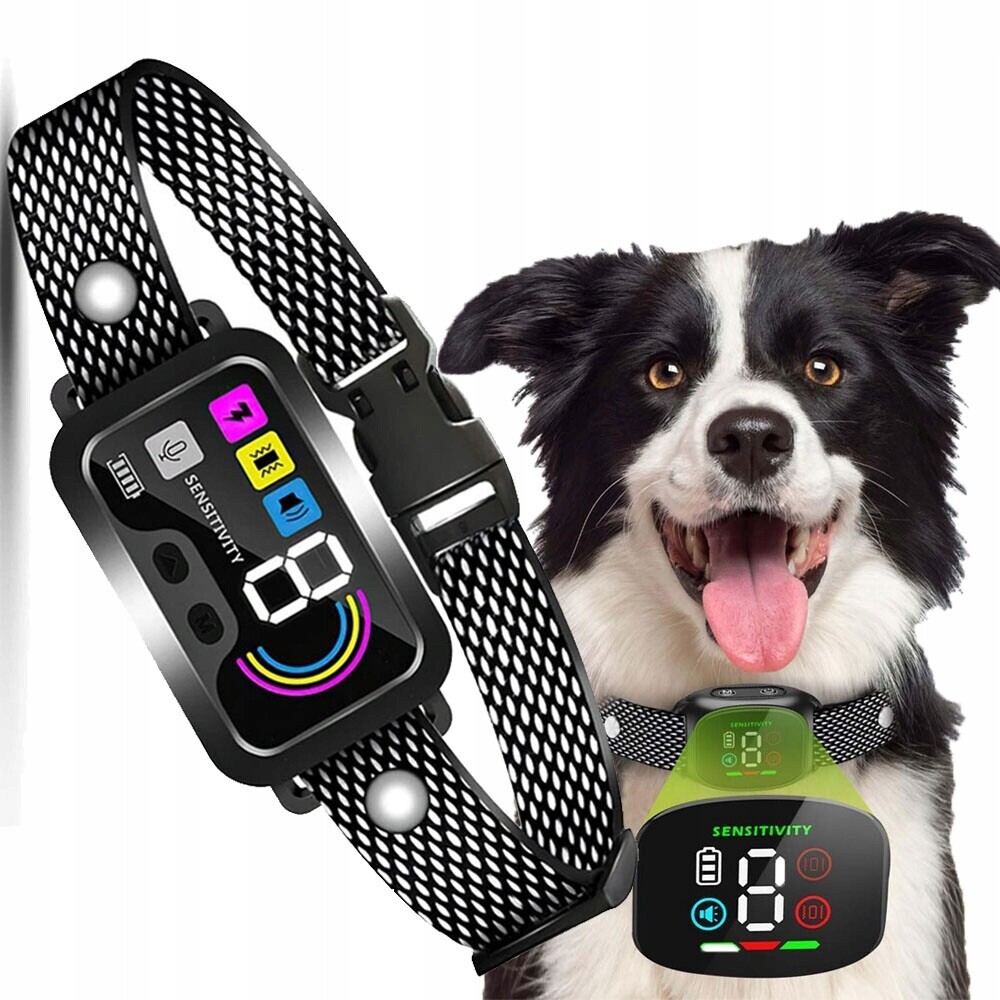 Elektrický Výcvikový Obojek Barevný Displej, Voděodolný, 8 Citlivostí