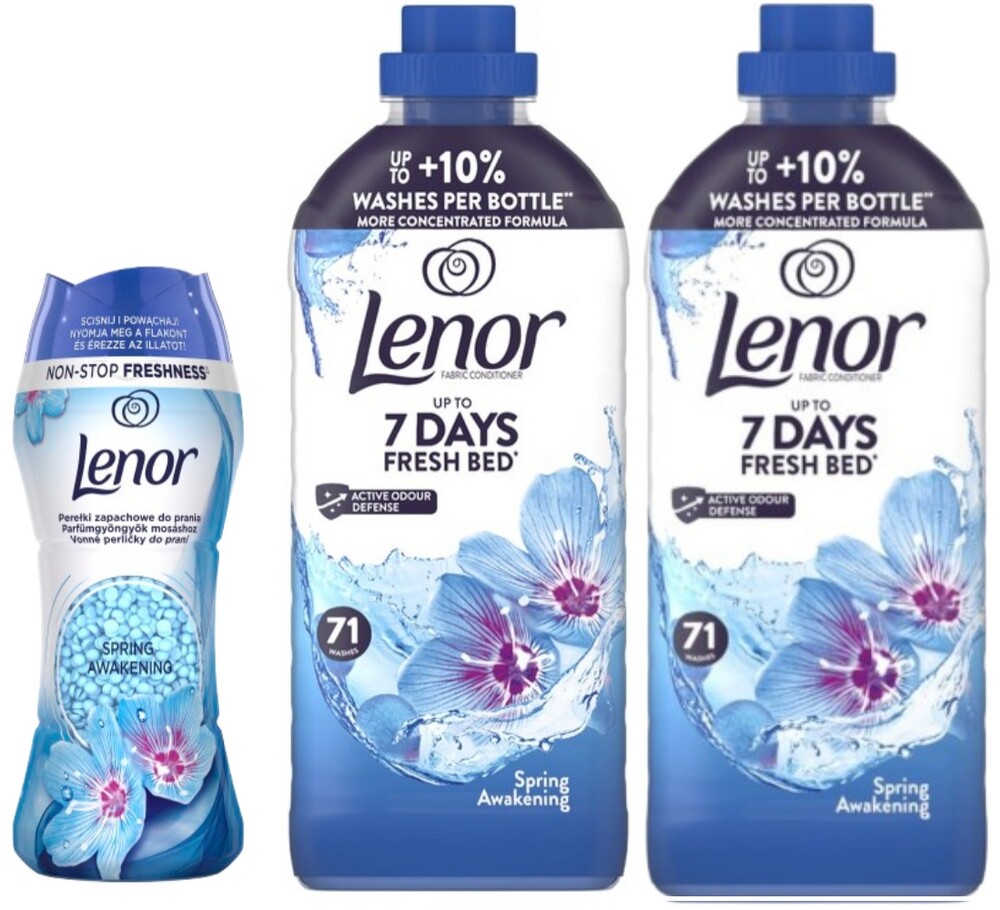 Sada Lenor Spring Awakening tekutá aviváž 2x1,49 l perličky 195 g