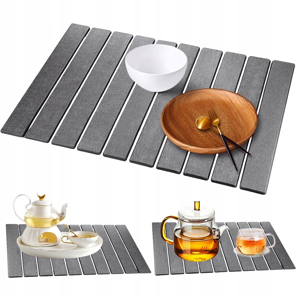 60x40 cm podložka z křemeliny, snadné čištění vodou, šedá