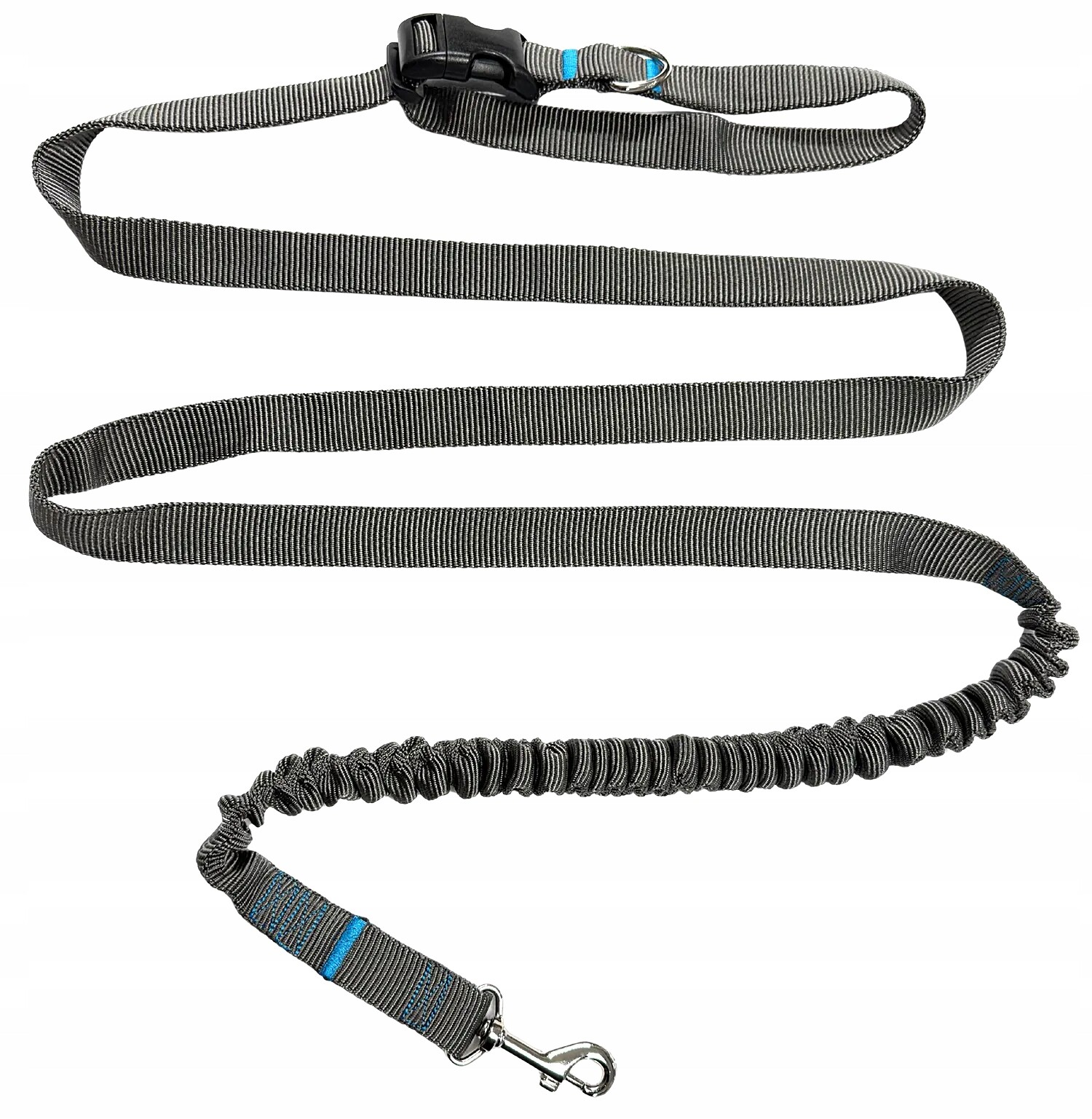 Vodítko pro psa s tlumičem 480 cm Grafit Nastavitelná HandsFree Made in Pol