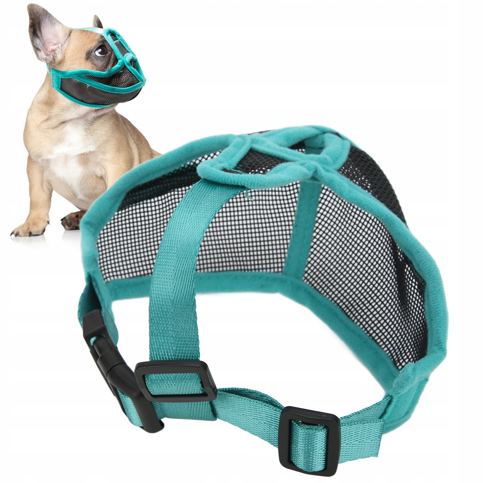 Látkový Náhubek Se Síťkou Pro Psa Nastavitelný Veterinární M