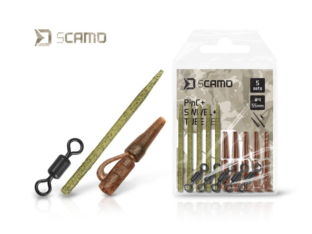 Delphin Set sCAMO PinC + Swivel + Tube 5 setů