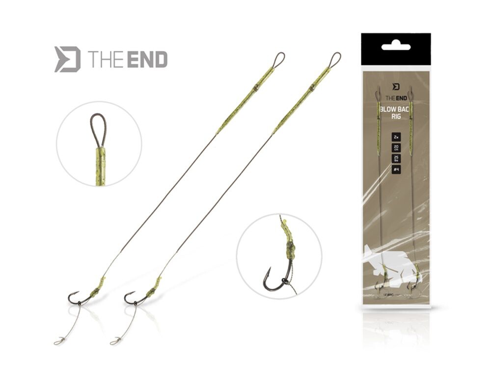 Delphin Návazec TheEND Blow back rig 2ks - 20cm/25lbs/vel.4