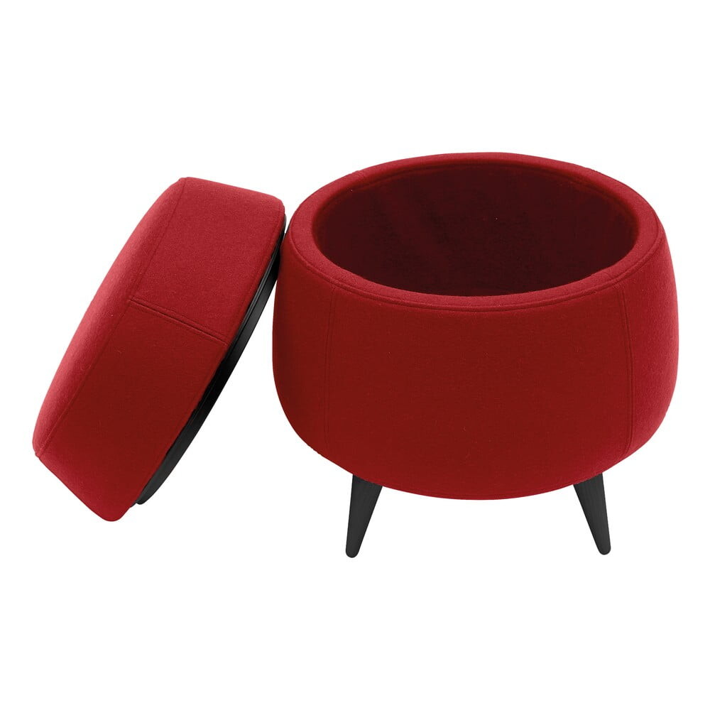 Červený puf s úložním prostorem Softline Pod