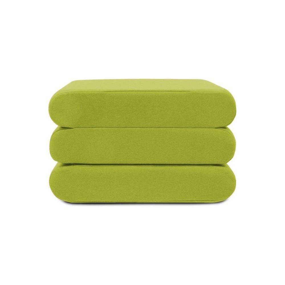 Limetkově zelený rozkládací puf Softline Bingo