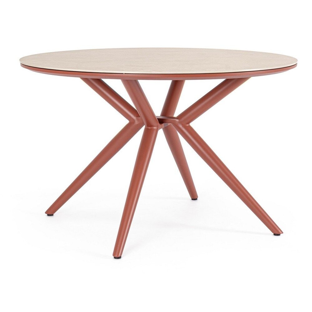 Kulatý zahradní jídelní stůl s deskou z kamene ø 120 cm Cabas – Bizzotto