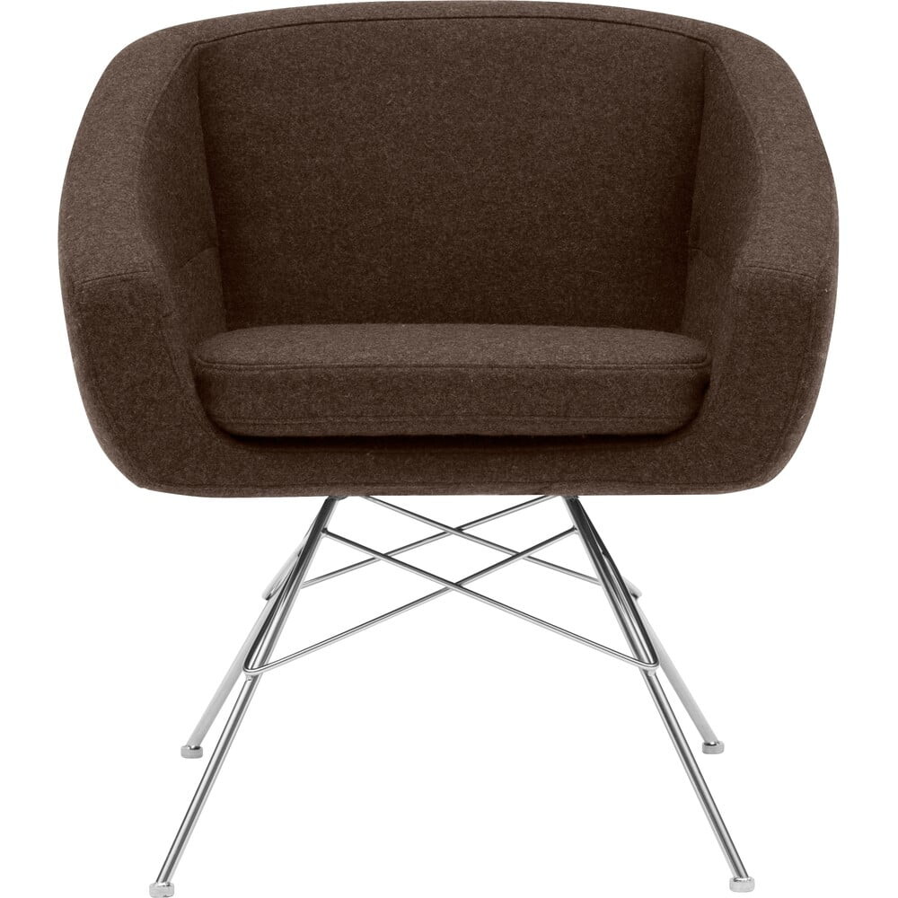 Tmavě hnědé křeslo Softline Aiko