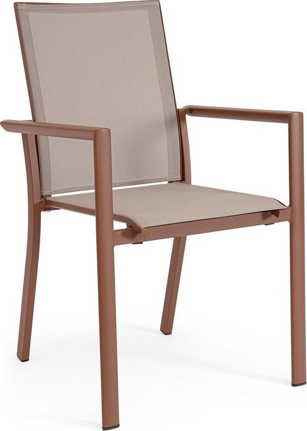 Taupe kovová zahradní židle Konnor – Bizzotto