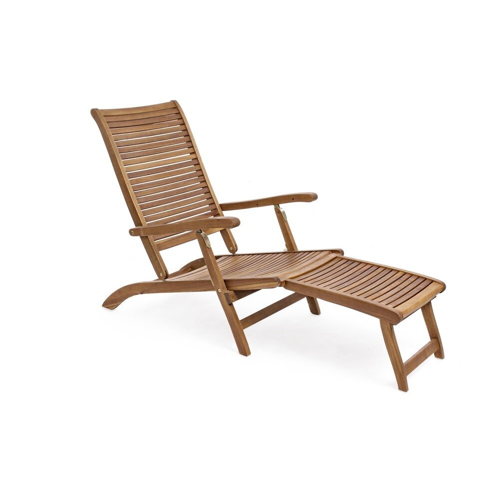 Dřevěné zahradní lehátko v přírodní barvě Noemi – Bizzotto
