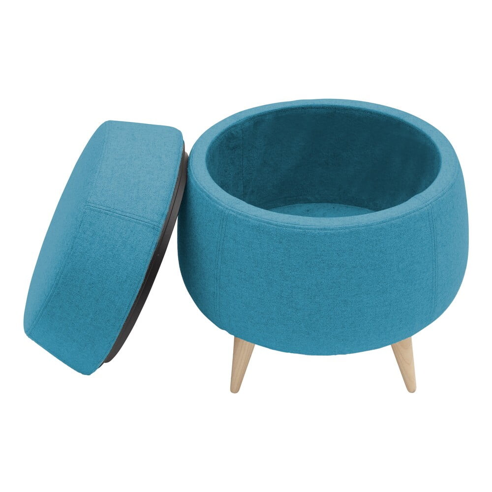 Tyrkysový puf s úložním prostorem Softline Pod