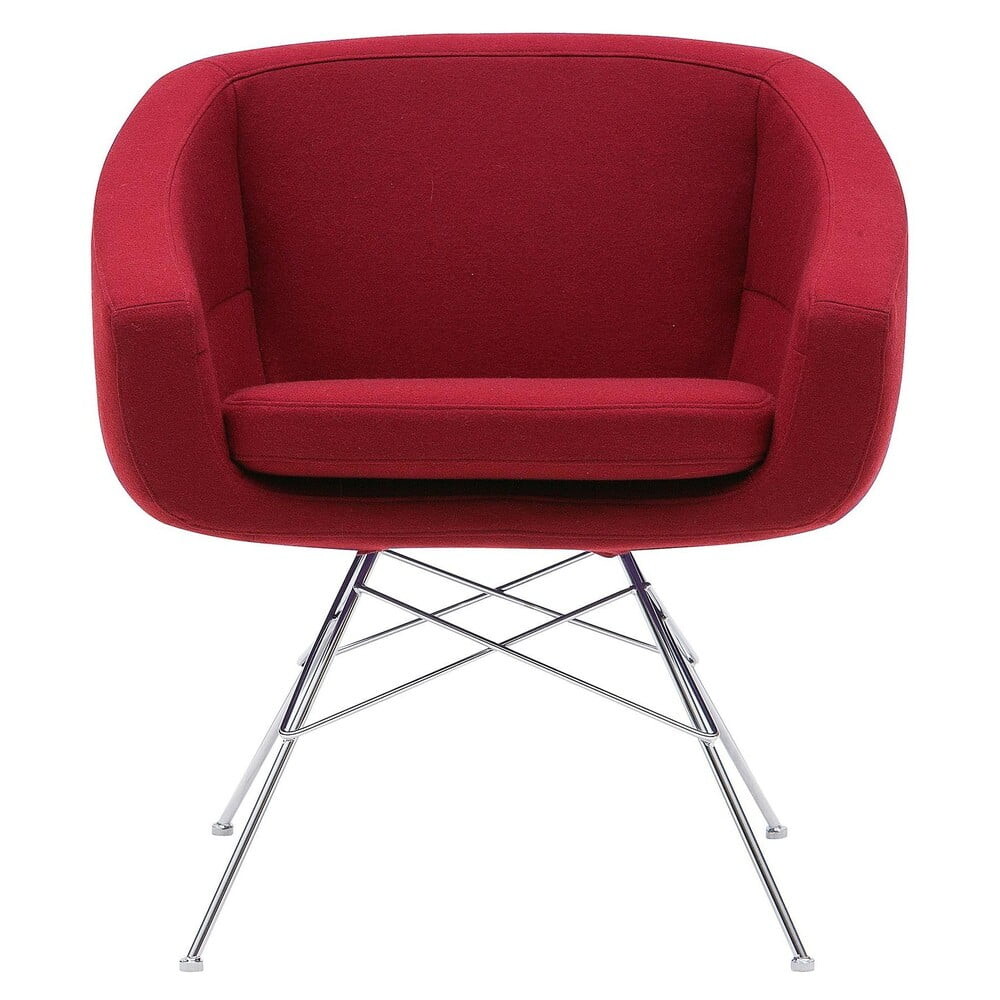 Tmavě červené křeslo Softline Aiko