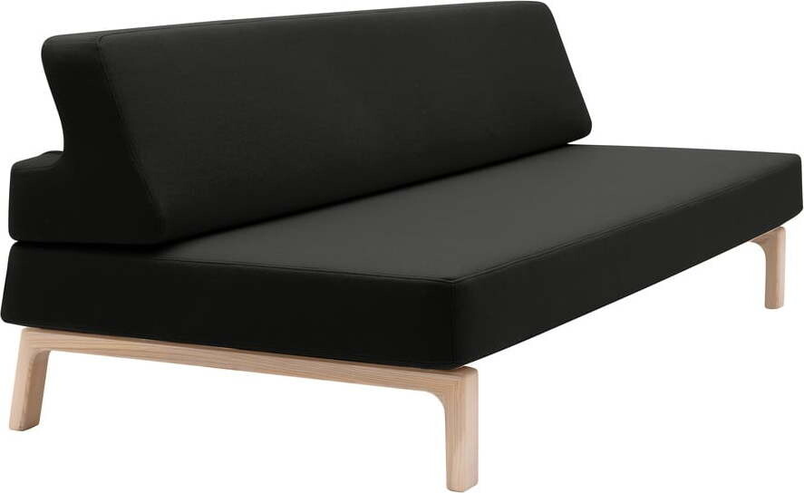 Černá rozkládací pohovka Softline Lazy