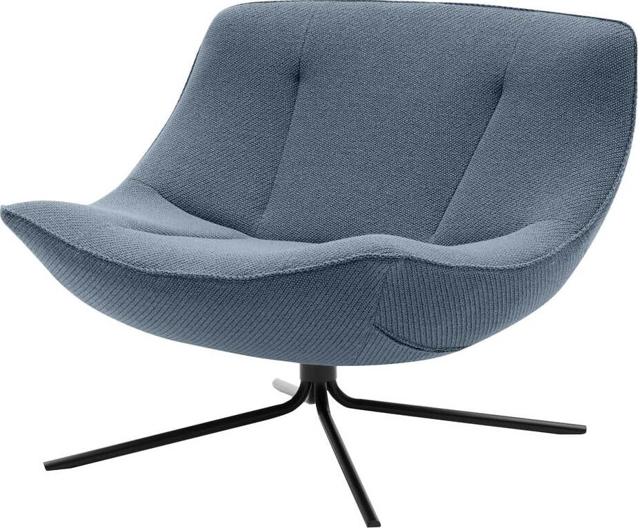 Modré otočné křeslo Softline Vera Swivel