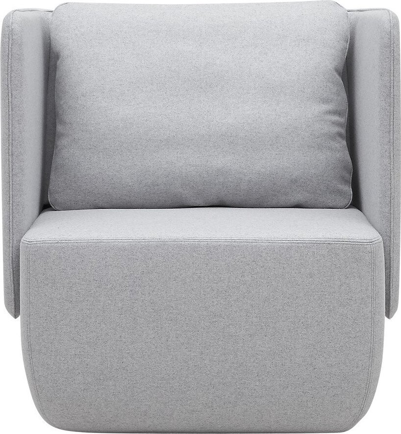 Světle šedé křeslo Softline Opera Low