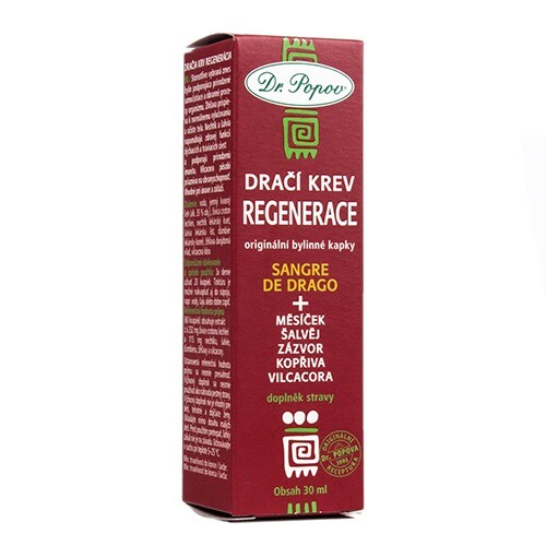 Tinktura Dračí krev  REGENERACE, 30 ml Dr. Popov