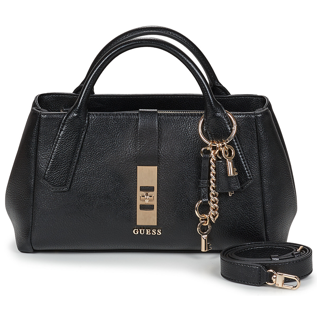 Guess  BROOKE HIGH SOCIETY SATCHEL  Černá